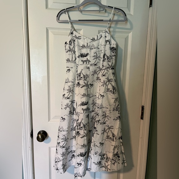 Banana Republic linen blend safari print dress w/ pockets - Picture 4 of 9